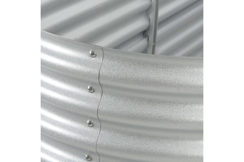 Odlingslåda upphöjd galvaniserat stål 400x80x44 cm silver - Silver - Utomhuskruka - Blomlåda & balkonglåda