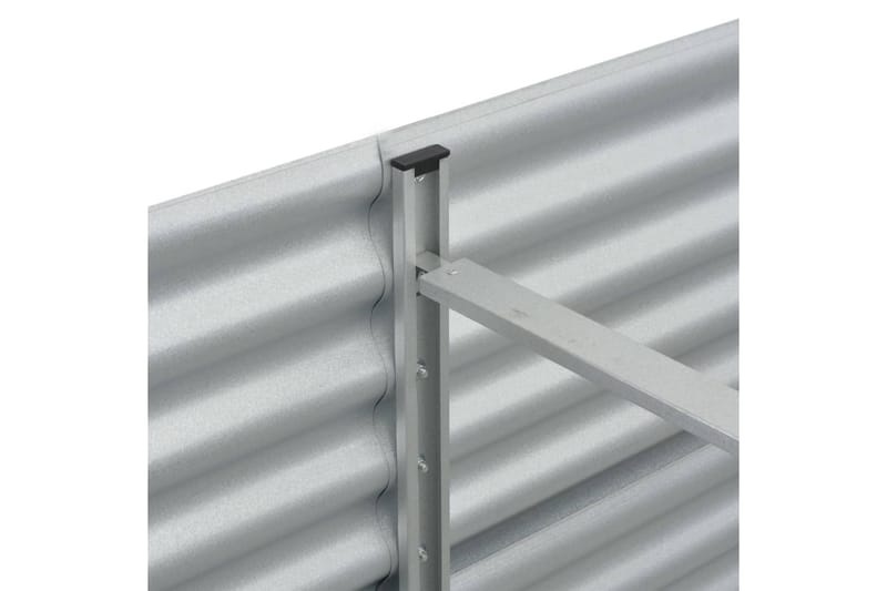 Odlingslåda upphöjd galvaniserat stål 400x80x44 cm silver - Silver - Utomhuskruka - Blomlåda & balkonglåda