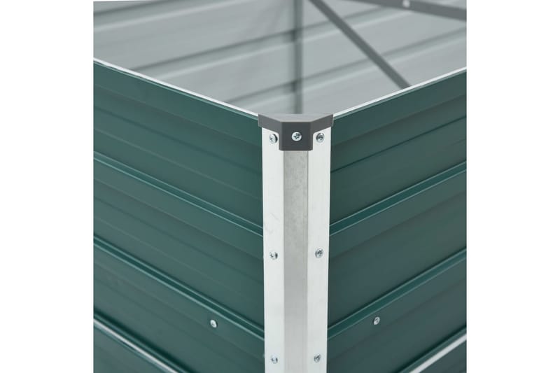 Odlingslåda upphöjd galvaniserat stål 480x80x77 cm grön - Grön - Utomhuskruka - Blomlåda & balkonglåda