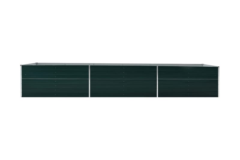 Odlingslåda upphöjd galvaniserat stål 480x80x77 cm grön - Grön - Utomhuskruka - Blomlåda & balkonglåda