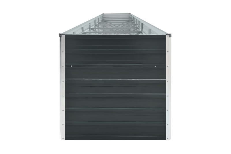 Odlingslåda upphöjd galvaniserat stål 600x80x45 cm antracit - Grå - Utomhuskruka - Blomlåda & balkonglåda