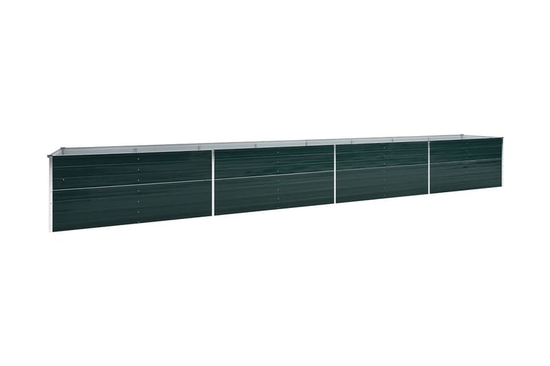 Odlingslåda upphöjd galvaniserat stål 600x80x45 cm grön - Grön - Utomhuskruka - Blomlåda & balkonglåda