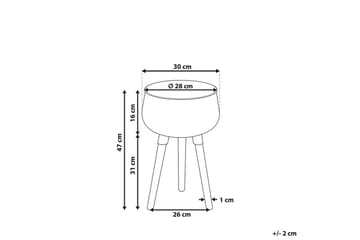 Trädgårdskruka Agros 30x30x47 cm - 30x30x47 cm - Inredning - Dekoration & inredningsdetaljer - Krukor & ytterkrukor - Utomhuskruka