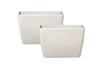 Trädgårdskruka Baris set om 2 Beige, 60x27x41 cm - Beige, 60x27x41 cm - Inredning - Dekoration & inredningsdetaljer - Krukor & ytterkrukor - Utomhuskruka