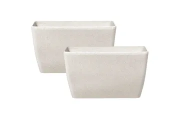 Trädgårdskruka Baris set om 2 Beige, 74x32x45 cm - Beige, 74x32x45 cm - Inredning - Dekoration & inredningsdetaljer - Krukor & ytterkrukor - Utomhuskruka