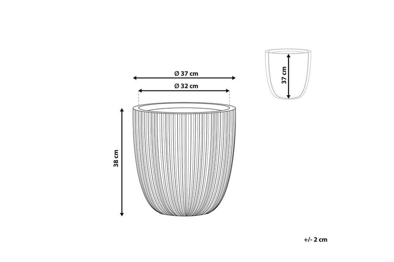 Trädgårdskruka Chios Vit/Beige, 37x37x38 cm - Vit/Beige, 37x37x38 cm - Inredning - Dekoration & inredningsdetaljer - Krukor & ytterkrukor - Utomhuskruka