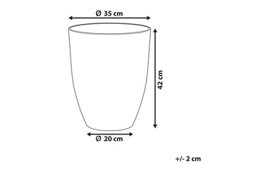 Trädgårdskruka Croton 35x35x42 cm - 35x35x42 cm - Inredning - Dekoration & inredningsdetaljer - Krukor & ytterkrukor - Utomhuskruka