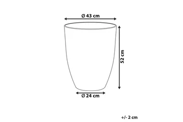 Trädgårdskruka Croton 43x43x52 cm - 43x43x52 cm - Inredning - Dekoration & inredningsdetaljer - Krukor & ytterkrukor - Utomhuskruka