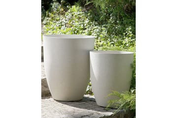 Trädgårdskruka Croton set om 2 Vit, 35x35x42 cm - Vit, 35x35x42 cm - Inredning - Dekoration & inredningsdetaljer - Krukor & ytterkrukor - Utomhuskruka