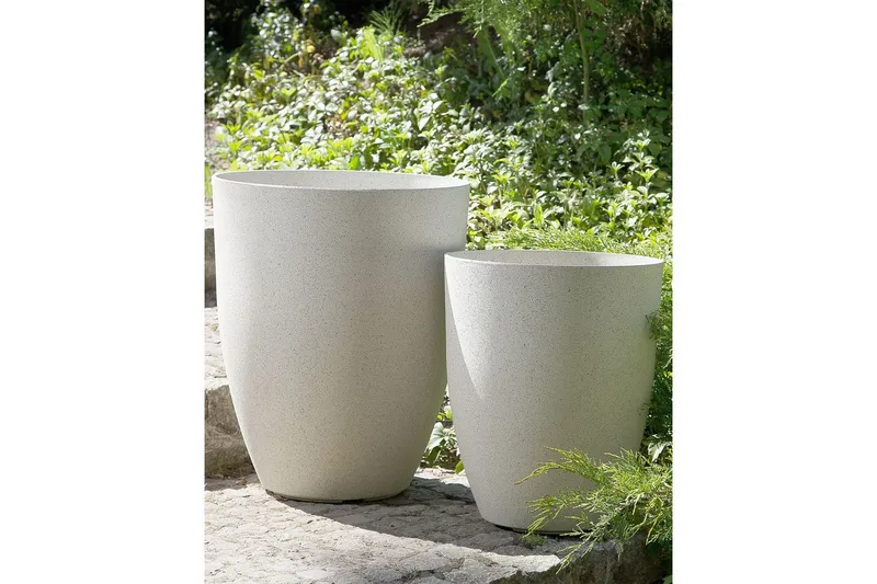 Trädgårdskruka Croton set om 2 Vit, 35x35x42 cm - Vit, 35x35x42 cm - Inredning - Dekoration & inredningsdetaljer - Krukor & ytterkrukor - Utomhuskruka