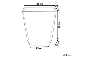 Trädgårdskruka Delos Grå, 39x39x43 cm - Grå, 39x39x43 cm - Inredning - Dekoration & inredningsdetaljer - Krukor & ytterkrukor - Utomhuskruka