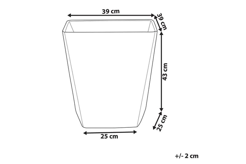 Trädgårdskruka Delos Grå, 39x39x43 cm - Grå, 39x39x43 cm - Inredning - Dekoration & inredningsdetaljer - Krukor & ytterkrukor - Utomhuskruka