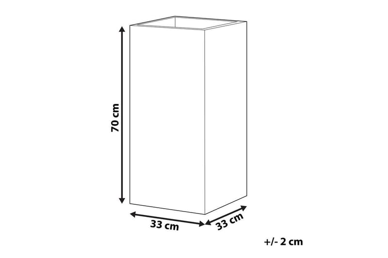 Trädgårdskruka Dion Beige, 33x33x70 cm - Beige, 33x33x70 cm - Inredning - Dekoration & inredningsdetaljer - Krukor & ytterkrukor - Utomhuskruka