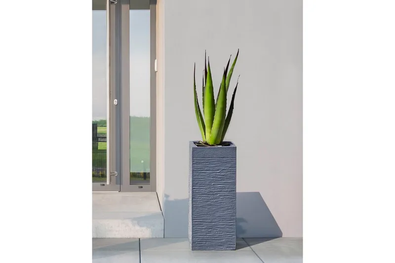 Trädgårdskruka Dion Grå, 26x26x61 cm - Grå, 26x26x61 cm - Inredning - Dekoration & inredningsdetaljer - Krukor & ytterkrukor - Utomhuskruka