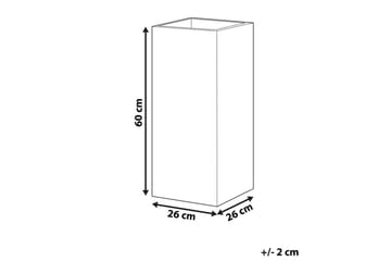 Trädgårdskruka Dion Grå, 26x26x61 cm - Grå, 26x26x61 cm - Inredning - Dekoration & inredningsdetaljer - Krukor & ytterkrukor - Utomhuskruka