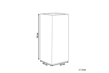 Trädgårdskruka Dion Grå, 33x33x70 cm - Grå, 33x33x70 cm - Inredning - Dekoration & inredningsdetaljer - Krukor & ytterkrukor - Utomhuskruka