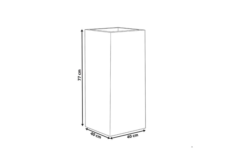 Trädgårdskruka Dion Grå, 40x40x77 cm - Grå, 40x40x77 cm - Inredning - Dekoration & inredningsdetaljer - Krukor & ytterkrukor - Utomhuskruka