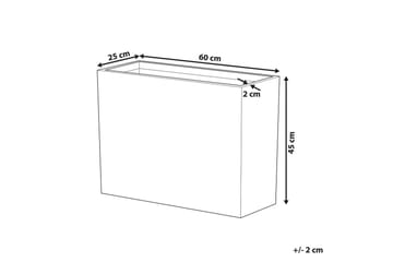 Trädgårdskruka Edessa Grå, 60x25x45 cm - Grå, 60x25x45 cm - Inredning - Dekoration & inredningsdetaljer - Krukor & ytterkrukor - Utomhuskruka