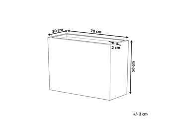Trädgårdskruka Edessa Grå, 70x29x50 cm - Grå, 70x29x50 cm - Inredning - Dekoration & inredningsdetaljer - Krukor & ytterkrukor - Utomhuskruka