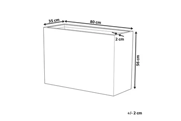 Trädgårdskruka Edessa Grå, 80x34x56 cm - Grå, 80x34x56 cm - Inredning - Dekoration & inredningsdetaljer - Krukor & ytterkrukor - Utomhuskruka