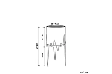 Trädgårdskruka Kalandra Blå/guld, 19x19x39 cm - Blå/guld, 19x19x39 cm - Inredning - Dekoration & inredningsdetaljer - Krukor & ytterkrukor - Utomhuskruka