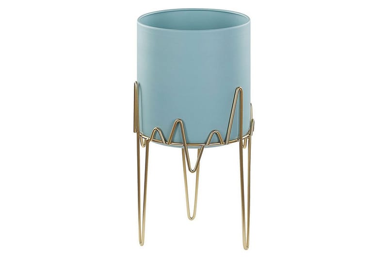 Trädgårdskruka Kalandra Blå/guld, 19x19x39 cm, Blå/guld, 19x19x39 cm