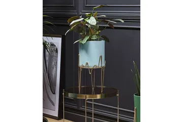 Trädgårdskruka Kalandra Blå/guld, 19x19x39 cm - Blå/guld, 19x19x39 cm - Inredning - Dekoration & inredningsdetaljer - Krukor & ytterkrukor - Utomhuskruka