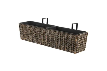 Trädgårdskruka Kawala Brun, 80x18x20 cm - Brun, 80x18x20 cm - Inredning - Dekoration & inredningsdetaljer - Krukor & ytterkrukor - Utomhuskruka