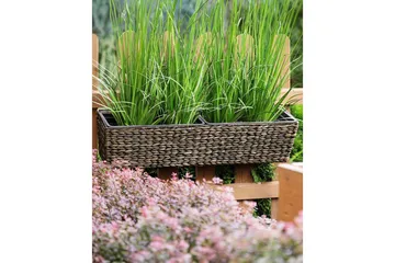 Trädgårdskruka Kawala Brun, 80x18x20 cm - Brun, 80x18x20 cm - Inredning - Dekoration & inredningsdetaljer - Krukor & ytterkrukor - Utomhuskruka