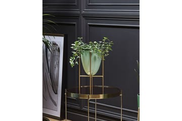 Trädgårdskruka Lefki Grön/guld, 16x16x31 cm - Grön/guld, 16x16x31 cm - Inredning - Dekoration & inredningsdetaljer - Krukor & ytterkrukor - Utomhuskruka