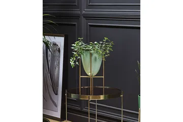 Trädgårdskruka Lefki Grön/guld, 16x16x31 cm - Grön/guld, 16x16x31 cm - Inredning - Dekoration & inredningsdetaljer - Krukor & ytterkrukor - Utomhuskruka