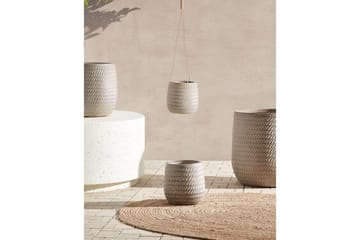 Trädgårdskruka Livadia Beige, 19x19x22 cm - Beige, 19x19x22 cm - Inredning - Dekoration & inredningsdetaljer - Krukor & ytterkrukor - Utomhuskruka