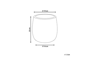 Trädgårdskruka Livadia Beige, 19x19x22 cm - Beige, 19x19x22 cm - Inredning - Dekoration & inredningsdetaljer - Krukor & ytterkrukor - Utomhuskruka