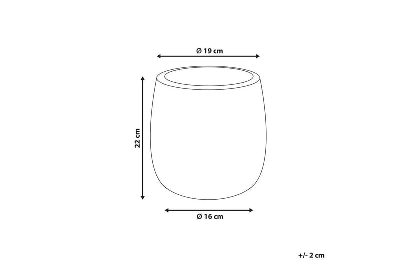 Trädgårdskruka Livadia Beige, 19x19x22 cm - Beige, 19x19x22 cm - Inredning - Dekoration & inredningsdetaljer - Krukor & ytterkrukor - Utomhuskruka