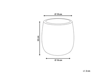 Trädgårdskruka Livadia Grön, 19x19x22 cm - Grön, 19x19x22 cm - Inredning - Dekoration & inredningsdetaljer - Krukor & ytterkrukor - Utomhuskruka