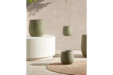 Trädgårdskruka Livadia Grön, 19x19x22 cm - Grön, 19x19x22 cm - Inredning - Dekoration & inredningsdetaljer - Krukor & ytterkrukor - Utomhuskruka