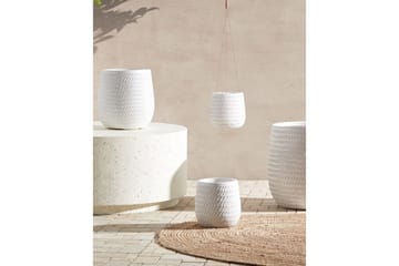 Trädgårdskruka Livadia Vit, 19x19x22 cm - Vit, 19x19x22 cm - Inredning - Dekoration & inredningsdetaljer - Krukor & ytterkrukor - Utomhuskruka