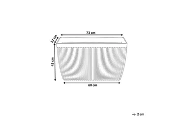Trädgårdskruka Sisal 74x32x43 cm - 74x32x43 cm - Inredning - Dekoration & inredningsdetaljer - Krukor & ytterkrukor - Utomhuskruka