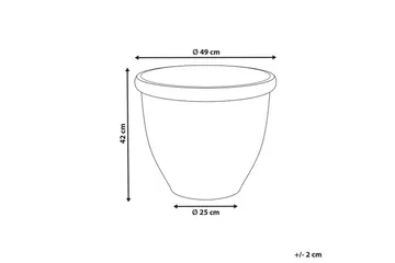Trädgårdskruka Tesalia Beige - Beige - Inredning - Dekoration & inredningsdetaljer - Krukor & ytterkrukor - Utomhuskruka