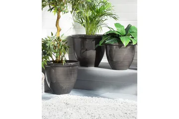 Trädgårdskruka Tesalia set om 2 44x44x38 cm - 44x44x38 cm - Inredning - Dekoration & inredningsdetaljer - Krukor & ytterkrukor - Utomhuskruka