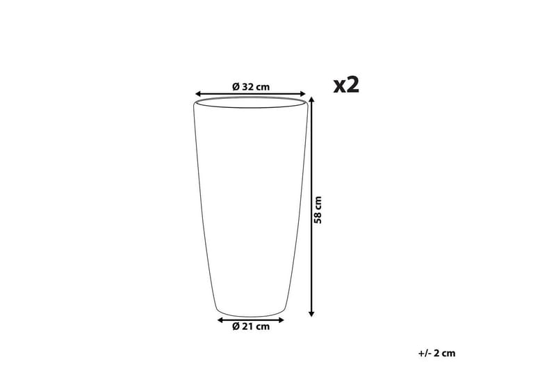 Trädgårdskruka Tseria set om 2 Guld - Guld - Inredning - Dekoration & inredningsdetaljer - Krukor & ytterkrukor - Utomhuskruka