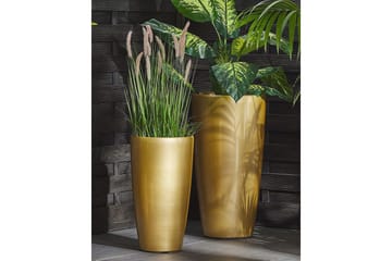 Trädgårdskruka Tseria set om 2 Guld - Guld - Inredning - Dekoration & inredningsdetaljer - Krukor & ytterkrukor - Utomhuskruka