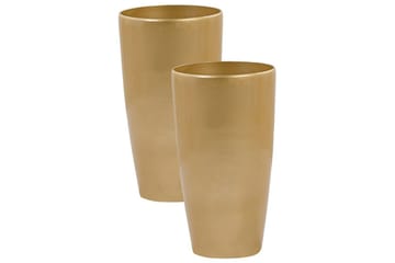 Trädgårdskruka Tseria set om 2 Guld - Guld - Inredning - Dekoration & inredningsdetaljer - Krukor & ytterkrukor - Utomhuskruka