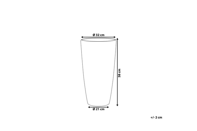 Trädgårdskruka Tseria Vit, 32x32x58 cm - Vit, 32x32x58 cm - Inredning - Dekoration & inredningsdetaljer - Krukor & ytterkrukor - Utomhuskruka