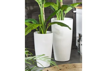 Trädg årdskruka Tseria Vit, 32x32x58 cm - Vit, 32x32x58 cm - Inredning - Dekoration & inredningsdetaljer - Krukor & ytterkrukor - Utomhuskruka