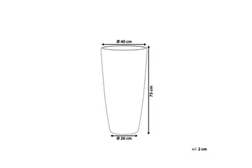Trädgårdskruka Tseria Vit, 40x40x75 cm - Vit, 40x40x75 cm - Inredning - Dekoration & inredningsdetaljer - Krukor & ytterkrukor - Utomhuskruka