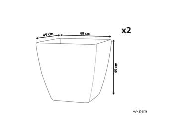 Trädgårdskruka Zeli set om 2 49x49x49 cm - 49x49x49 cm - Inredning - Dekoration & inredningsdetaljer - Krukor & ytterkrukor - Utomhuskruka