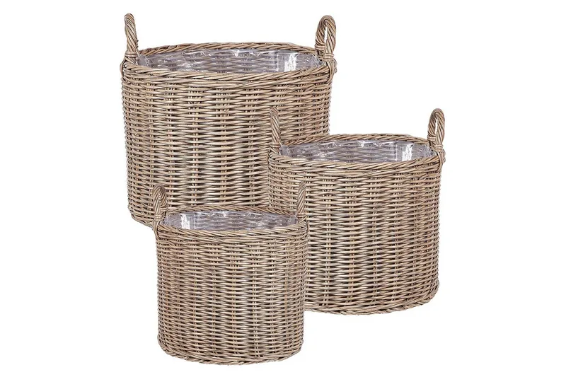 Trädgårdskruka Pendula set om 3 Brun, Brun