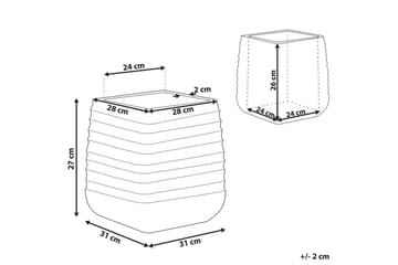 Trädgårdskruka Parikia Vit, 28x28x27 cm - Vit, 28x28x27 cm - Inredning - Dekoration & inredningsdetaljer - Krukor & ytterkrukor - Utomhuskruka