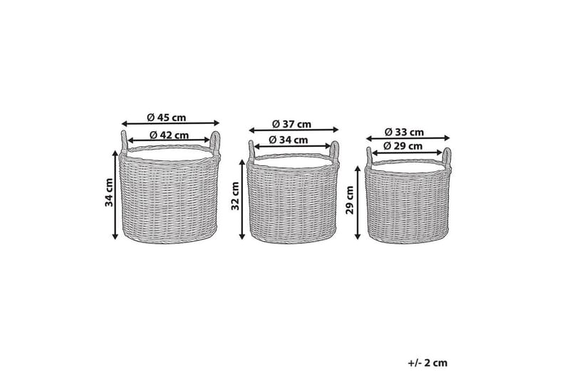 Trädgårdskruka Pendula set om 3 Naturlig - Naturlig - Inredning - Dekoration & inredningsdetaljer - Krukor & ytterkrukor - Utomhuskruka